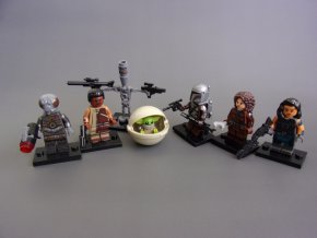 7 figurek Star Wars Mandalorian, Cara Dune, Peli Motto..