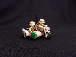 motorka se sidekarou německý Afrikakorps ww2