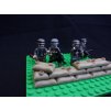 opěrný bod s těžkým kulometem Mg34, 4 figurky německých vojáků ww2