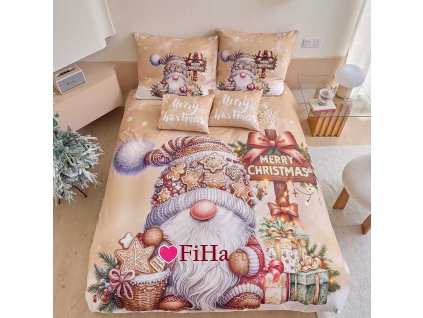 Obliečky Vianoce 2025 C Bavlna 3-dielna súprava