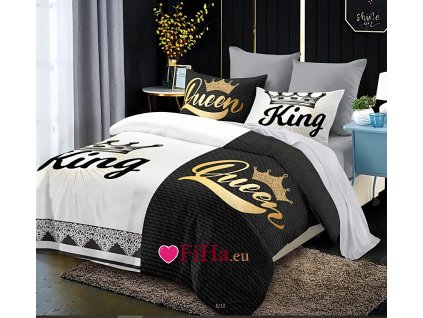 Obliečky KING and QUEEN Bavlna 220x200 cm 6-dielna súprava
