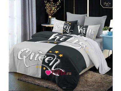 Obliečky KING and QUEEN ŚĆ Bavlna 220x200 cm 6-dielna súprava