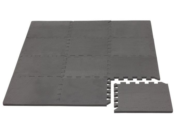 Covoraș de joacă puzzle cu bordură Cool Gray 92 x 122 cm