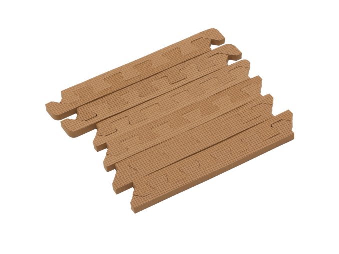 Set de 12 piese pentru puzzle-ul din spumă Baby Dan și Rialto Bany în culoarea maro