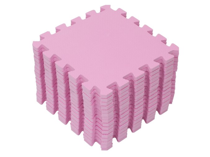 Covoraș de joacă puzzle Pink 120x120cm