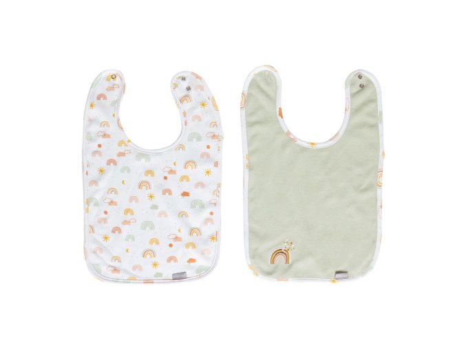 Set bavete Bébé-Jou Rainbow Sky 2buc