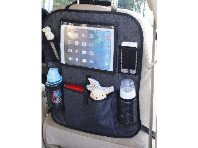 BabyDan Organizator auto cu buzunar pentru tabletă, Luxury Grey