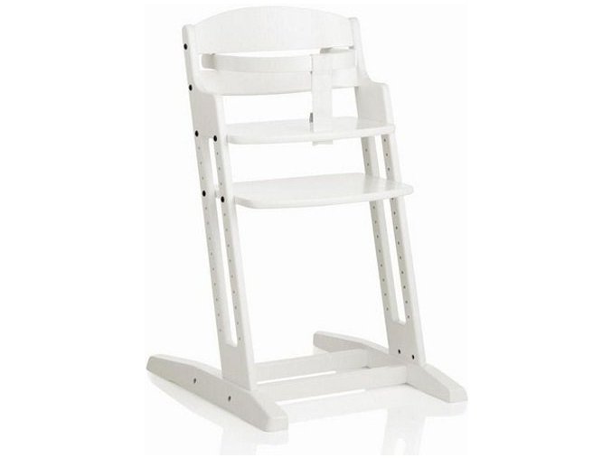 Scăunel de masă din lemn BabyDan DanChair White