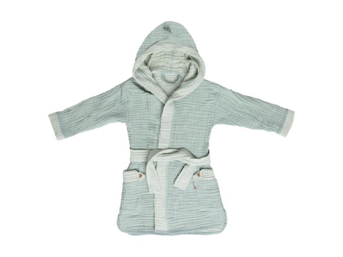 24735 1 halat bebe jou pure cotton green