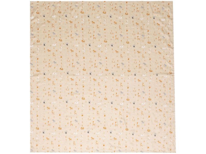 Scutec de muselina 110x110 cm Steppe béžová cihlová