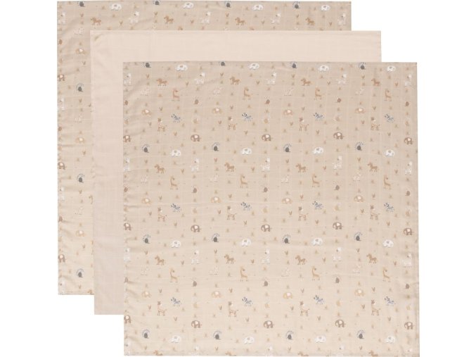 Scutec de muselina 70x70 cm set 3buc Steppe