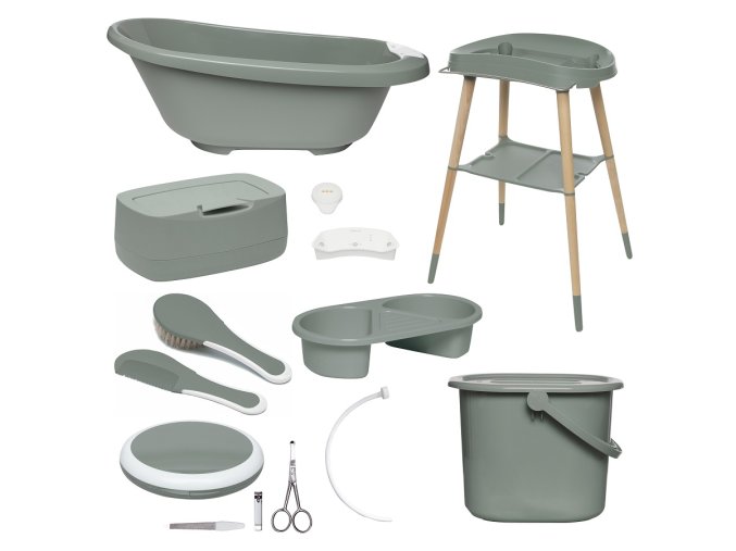 Set de baie digitală Bébé-jou Sense Plus 8 componente Breeze Green