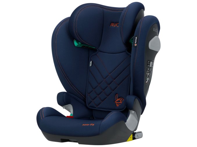 Scaunul auto german Avova SORA-FIX este proiectat pentru copii cu înălțimea de 100-150 cm (3-12 ani). Acesta se instalează în direcția ISOFIX a vehiculului. Câștigător Reddot Design Award 2023. culoare blu