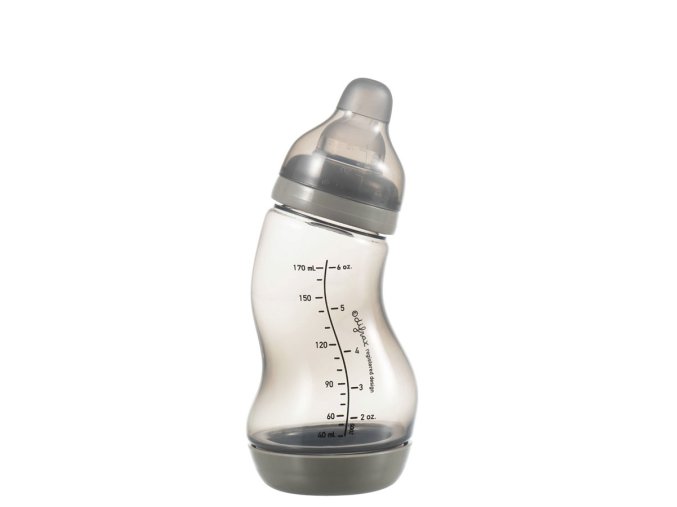 Biberon anticolici ergonomic S-Difrax, gri, 170ml