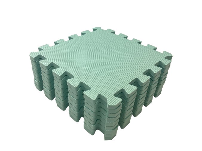 Covoraș de joacă puzzle Light Green 90x90 cm