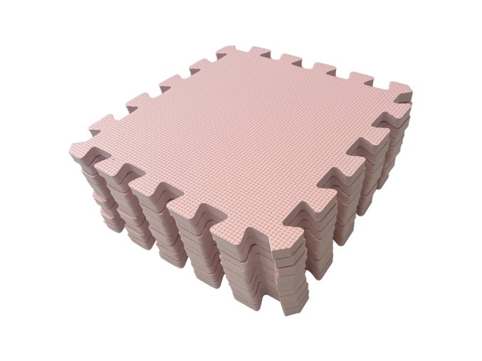 Covoraș de joacă puzzle Light Pink 90x90 cm