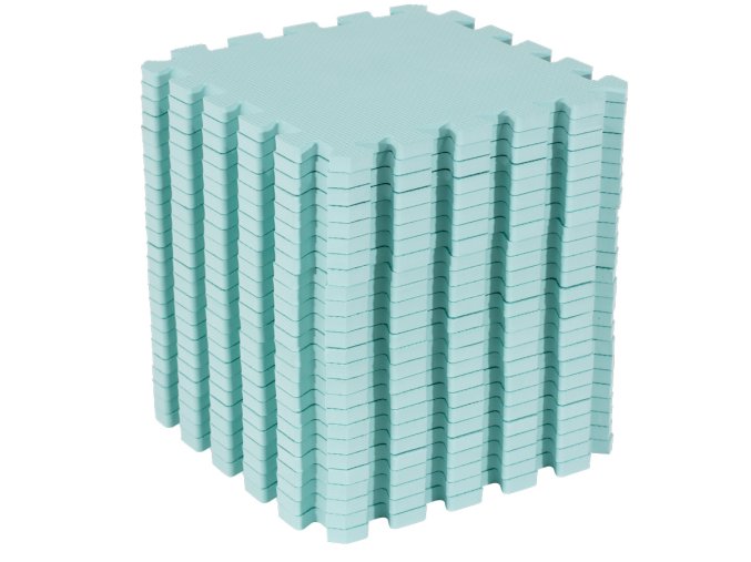 Covoraș de joacă puzzle Light Green 150x150cm