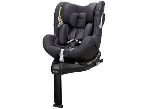 Scaun auto german AVOVA Sperber X 2026 Polar Grey 40–105 cm, fabricat în Germania, cu înclinație maximă de 175°, de la 0 la 4 ani, gri închis