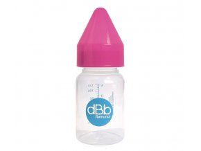 dBb biberon PP 120ml, suzetă din silicon, NN, culoare roz