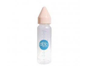 dBb Biberon PP 270 ml, tetină NN. Cauciuc, roz