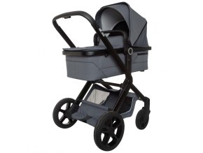 Carucior combinat NEXT Dark Grey Melange în acțiune
