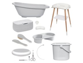 Set de baie digitală Bébé-jou Sense Plus 8 componente Light Grey