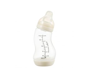 Biberon anticolici ergonomic S-Difrax, alb-cremă, 170ml