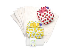 Set de scutece Miosoft Cute Fruit mărimea 1 (până la 9 kg) Bambinomio
