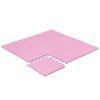 Covoraș de joacă puzzle cu bordură Pink 92x92 cm