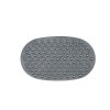 Covoraș antiderapant pentru cadă oval gri 42x25 cm