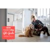 DogSpace Charlie poarta de extensie foarte inalta 62-107cm, cu înşurubare, alb metalic