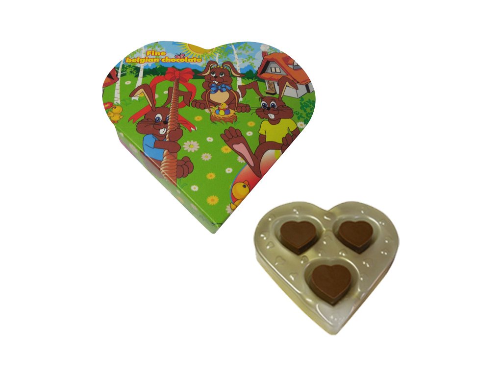 Heart in blister 33g - bunnies