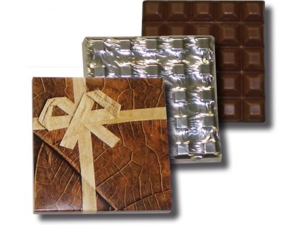 Tafel 100g - Schleife, dunkle Schokolade