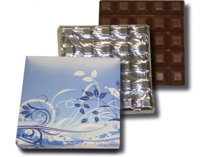100g Bar - blue, milk chocolate
