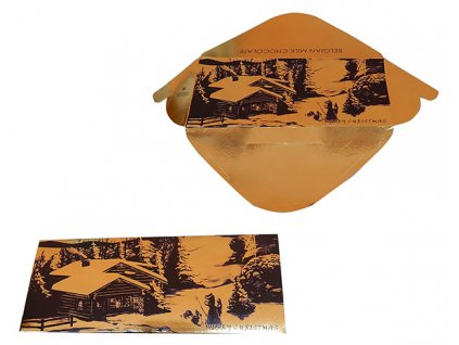 Goldener Umschlag 60g - Häuschen