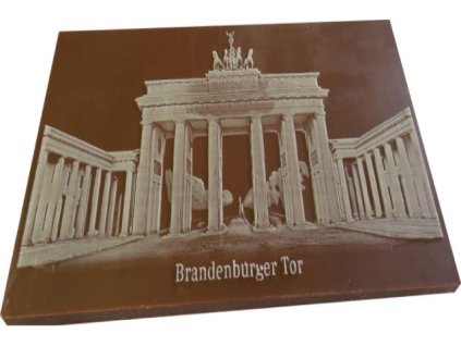 White chocolate treat with a relief design