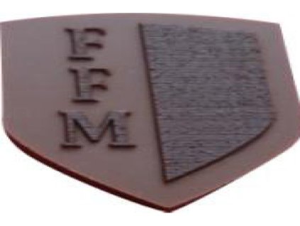 Schokoladentäfelchen mit Relief aus weißer Schokolade