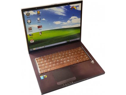 Notebook mit Schokoladentastatur 200g - silber, Vollmilchschokolade