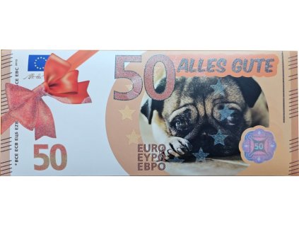 Banknote 60g - 50 Euro Alles Gute