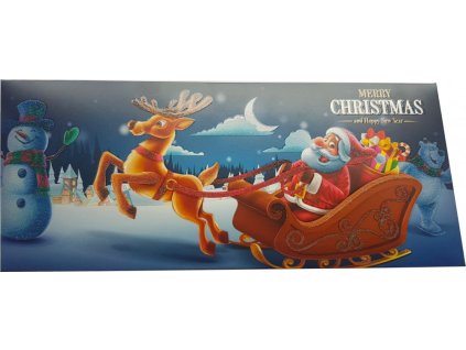 Banknote 35g - Weihnachtliches Schokoladenmotiv - Santa mit Rentier