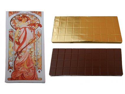 Schokolade 450g (zartbitter) - Mucha (frau mit blumen)