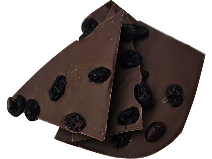 Lámaná čokoláda s brusinkami