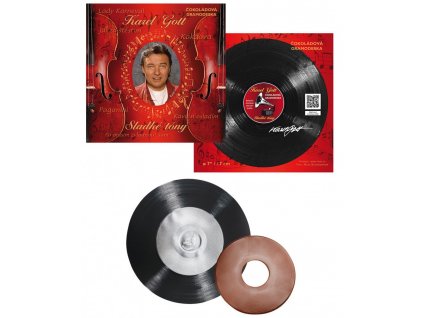 Schokoladen-Schallplatte 80g - Karel Gott, rote Hülle