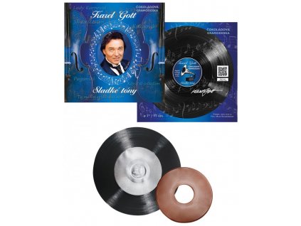 Schokoladengrammophonplatte 80g - Karel Gott, blauer Deckel