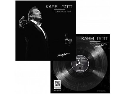 Schokoladen-Schallplatte 80g - Karel Gott, Figur (schwarz)