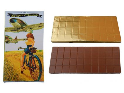 Schokolade 450g (Vollmilch) - Frau auf dem Fahrrad