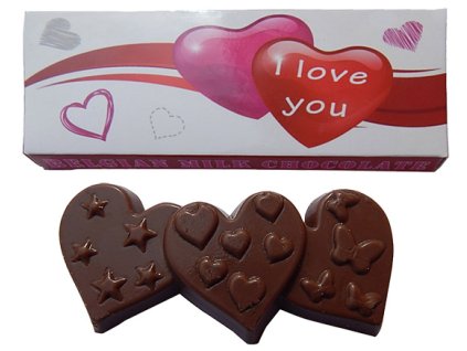 Chocolate 17g in box - Hearts