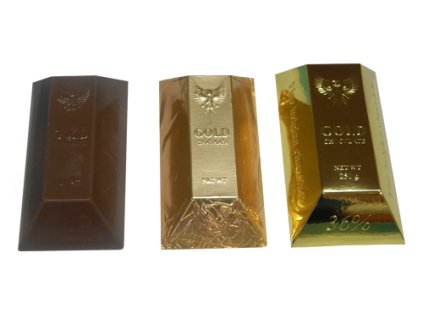 Schokolade Ziegel 250g - gold