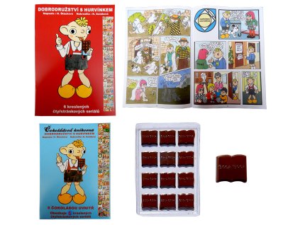 Schokoladenbibliothek 60g - Comic Hurvínek (roter Einband)