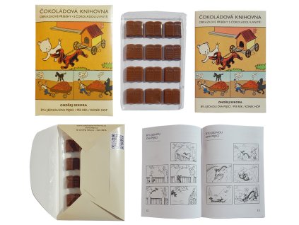 Schokoladenbibliothek 60g - Hund Rek, Es waren einmal zwei Hündchen, Pferdchen Hop